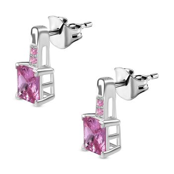 Rosa Zirkonia Ohrringe 925 Silber