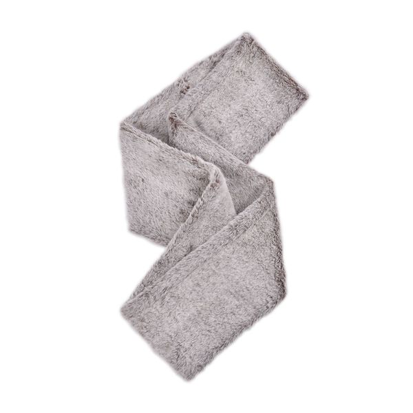 Damen Winterschal in Zweifarb-Design aus Kunstfell, Kaffeeton image number 1