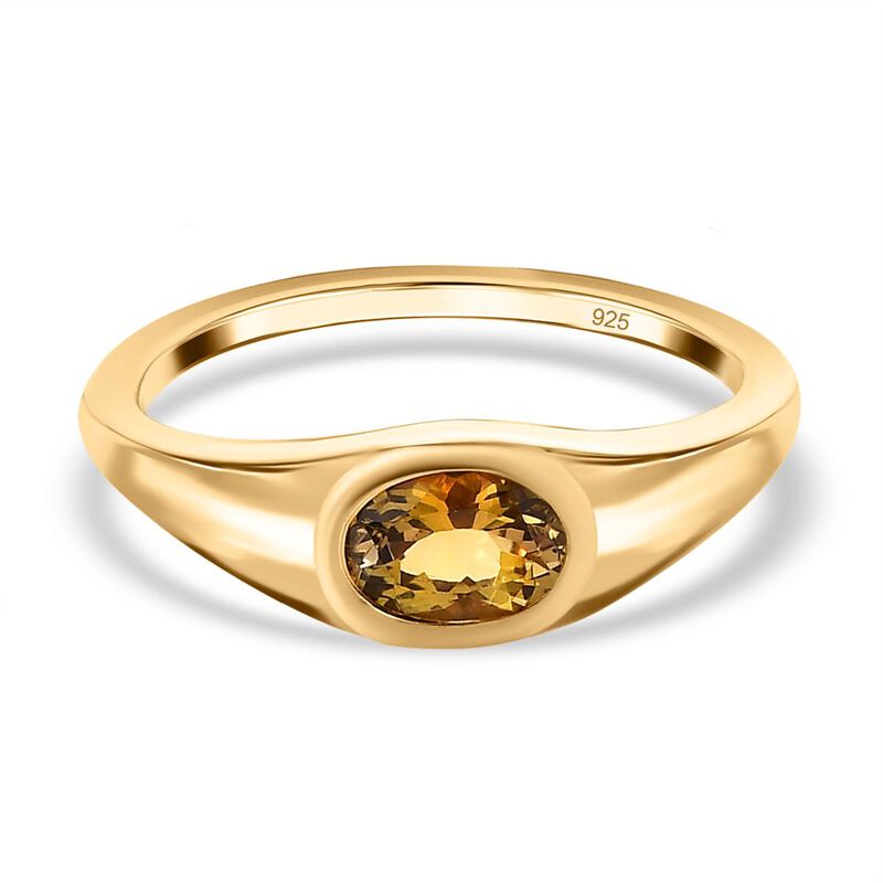 Natürlicher, goldener Tansanit-Ring - 0,52 ct. image number 0