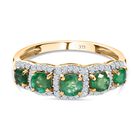 AAA Smaragd Ring, 375 Gold, (Größe 21.00), ca. 1.12 ct