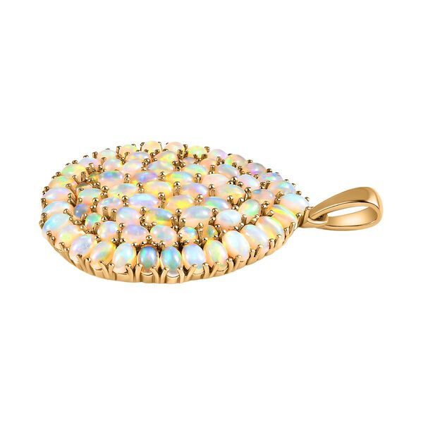 Nat&uuml;rlicher, &auml;thiopischer Welo Opal Anh&auml;nger, 925 Silber vergoldet ca. 7.68 ct image number 4