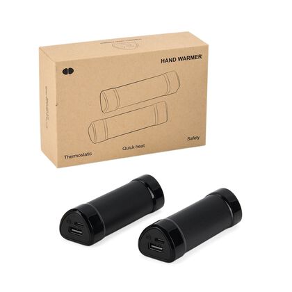 2 in 1 Magnetischer Handw&auml;rmer und Powerbank, 2 x 4000 mAh, 3 Heizstufen, 11 x 6 cm, 255 g, ABS Aluminiumlegierung, Schwarz