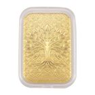 999er Goldplatte mit Lebensbaum-Motiv
