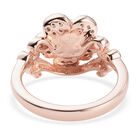 Diamant Blumen Ring 925 Silber Roségold Vermeil image number 5