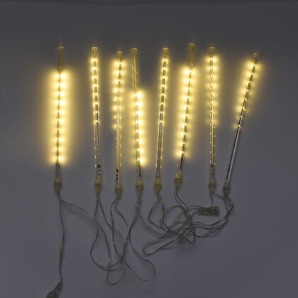 Meteorschauer warmwei&szlig;e LED Lichterkette, Gr&ouml;&szlig;e 30x330 cm, Wei&szlig;