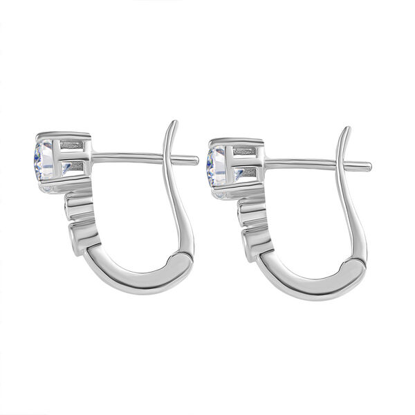 Moissanit Creolen mit Schild-Schliff - 1,72 ct. image number 4