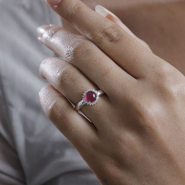 AA Afrikanischer Rubin und Moissanit Ring - 1,90 ct. image number 3