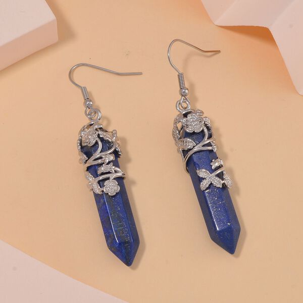 Lapislazuli Ohrringe Reiner Edelstahl ca. 54.00 ct image number 2