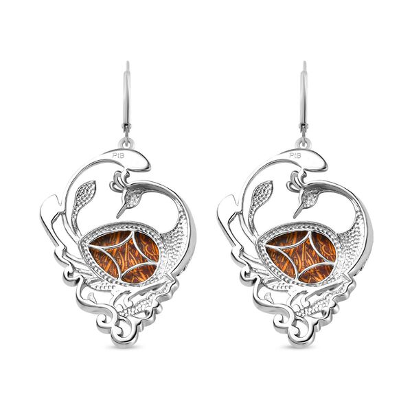 Skript Stein Ohrringe, Messing, ca. 12.54 ct image number 5