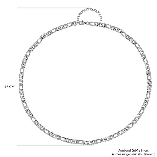 Figarokette, ca. 50 cm, Edelstahl ca. 27,50g, silberfarben image number 4
