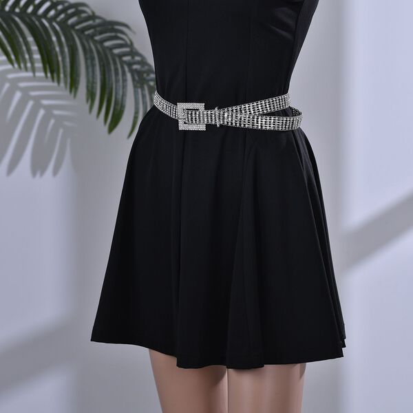 Kristallgürtel, L120cm, silberfarben image number 2