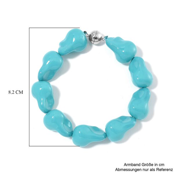 Sleeping Beauty türkisfarbenes Muschelkernperle Armband, 21,5cm image number 4