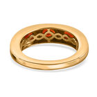 Mexikanischer Kirschfeuer-Opal-Ring, 925 Silber Gelbgold Vermeil  ca. 0,49 ct image number 4
