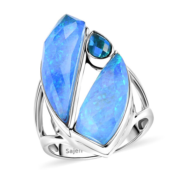 Sajen Silber-Opal Dublett Ring 925 Silber rhodiniert (Gr&ouml;&szlig;e 17.00) ca. 10.12 ct image number 3
