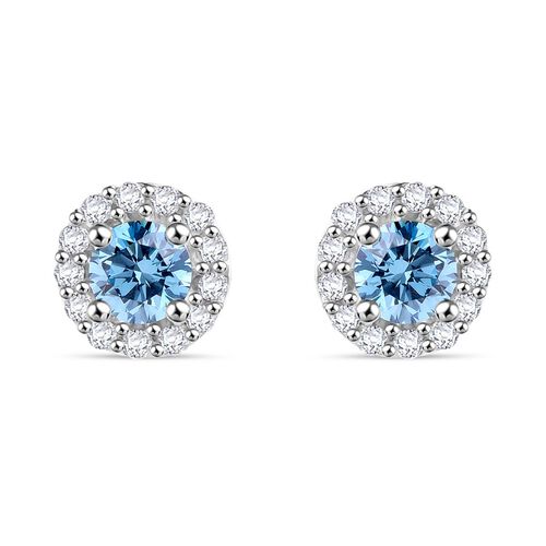 LUXURIANT DIAMOND- SI blaue und weiße Labor Diamant Ohrringe - 0,50 ct. image number 0