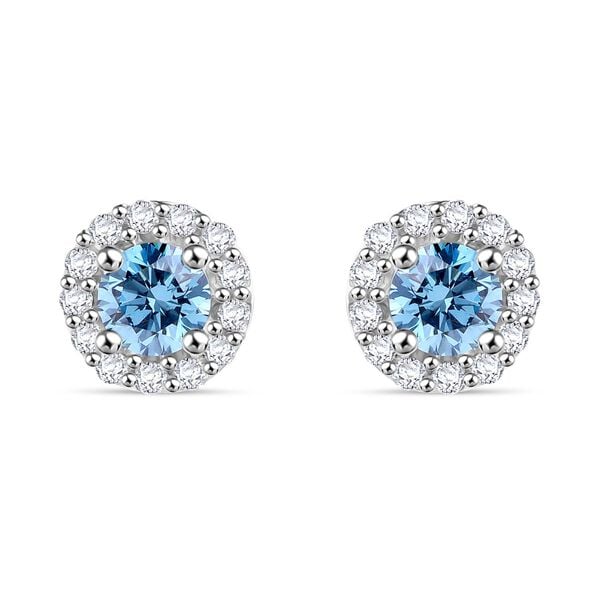 LUXURIANT SI blaue und weiße Labor Diamant Ohrringe - 0,50 ct. image number 0