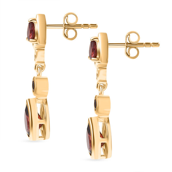 EVER TRUE Mosambik Granat Ohrringe Nickelfreies Messing ca. 2,42 ct. image number 3