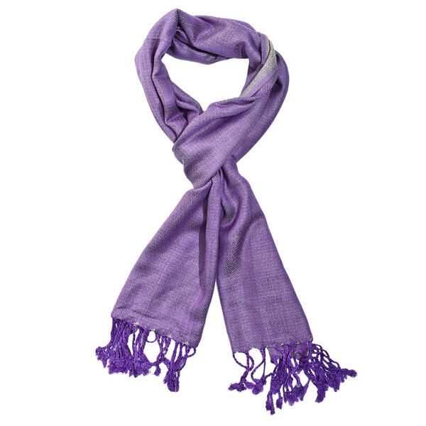 Doppelgewebter Schal, violett image number 5