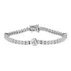 D’joy Moissanit Armband ca. 19 cm 925 Silber rhodiniert ca. 6,91 ct.
