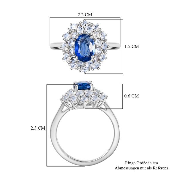 D'Joy AA Natürlicher Kaschmir Kyanit und Regenbogen Mondstein Ring - 2,68 ct. image number 7