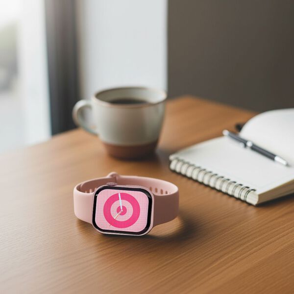 Smartwatch HW mini 2 1,75 Zoll Rosé, Set mit 7 Wechselarmbändern inklusive kristallbesetztem Armband, IP67, Bluetooth 5.2, kabelloses Laden

, Rosa image number 1