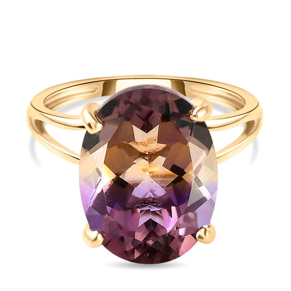 AA Premium Ametrin-Ring, 375 Gelbgold  ca. 9,28 ct