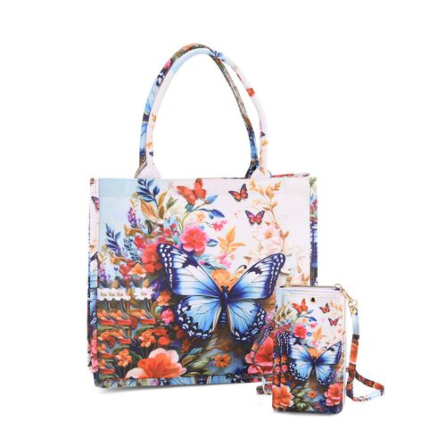 2-teiliges Taschenset - Shopper und Handytasche, ca. 40  x 12 x 35 cm (Shopper), ca. 20 x 11 x 2 cm (Handytasche), Sonnenblumen von Van Gogh