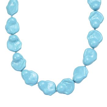 Sleeping Beauty Farbe Muschelkernperle Halskette ca. 50 cm Reiner Edelstahl Standard