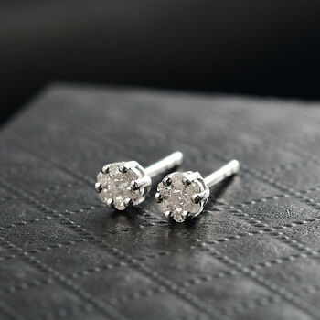 D'Joy wei&szlig;e Diamant Ohrringe - 0,14 ct.