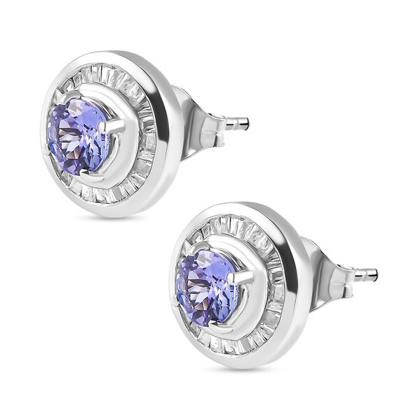 Tansanit und Diamant-Ohrstecker - 1,35 ct. image number 4