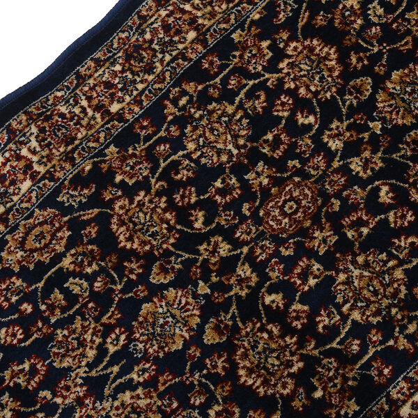 Bedruckter Perserteppich mit Fransen, Größe 66x180 cm, Blau image number 4