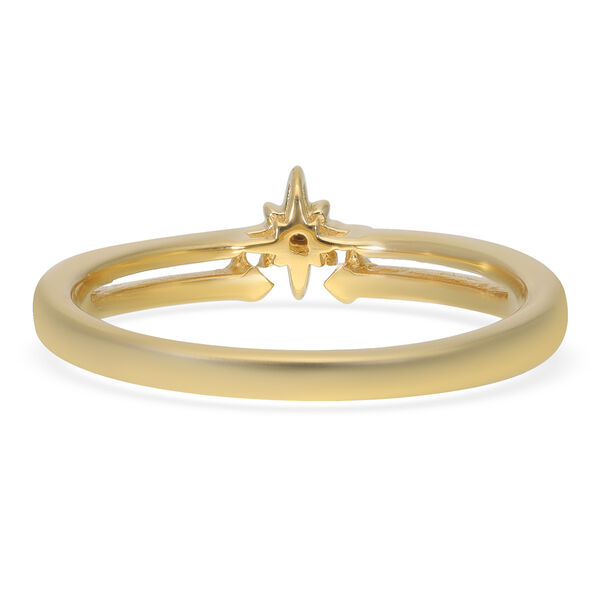 Diamant-Ring, 925 Silber vergoldet image number 5