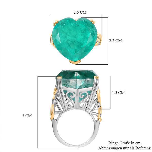 D'Joy Smaragd Triplett Quarz zweifarbiger Ring - 35,83 ct. image number 6