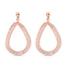 Weißer Kristall Ohrringe Reines Messing