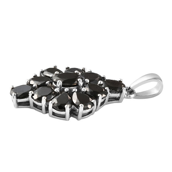 2er-Set Elite Schungit-Ring und Anh&auml;nger, 925 Silber platiniert ca. 4.67 ct image number 7