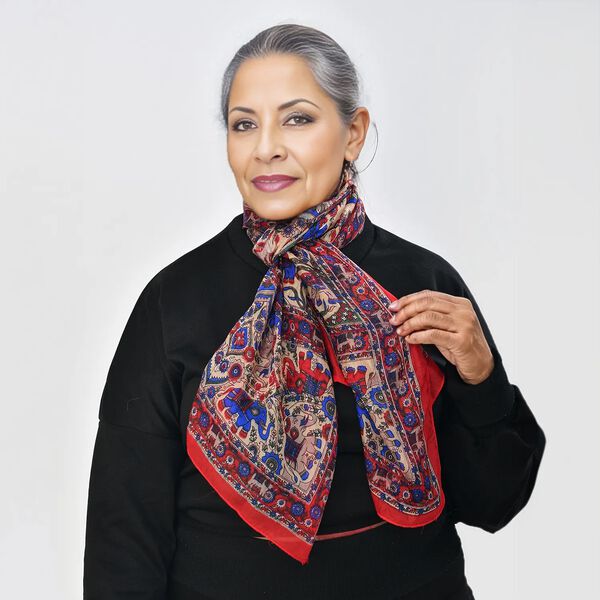 Seiden Schal, orange