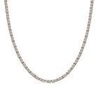 Lab Grown Diamant SI-GH SGL zertifiziert Halskette ca. 45 cm 925 Silber 750 Gelbgold Vermeil ca. 10,03 ct.