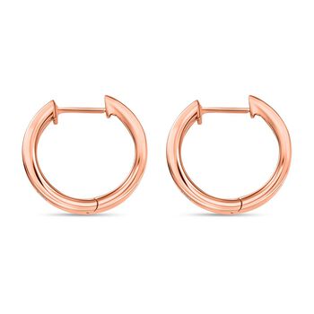 LUXURIANT SI-GH Labor Diamant Creolen, 925 Silber mit Ros&eacute;gold E-Beschichtung - 0,33 ct.