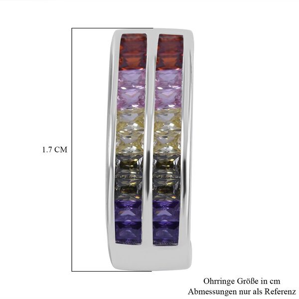 LUSTRO STELLA - Mehrfarbige Zirkonia Ohrringe, 925 Silber rhodiniert image number 4