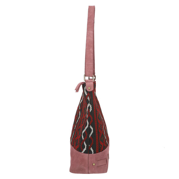 100% Echtleder Umhängetasche, lila image number 3