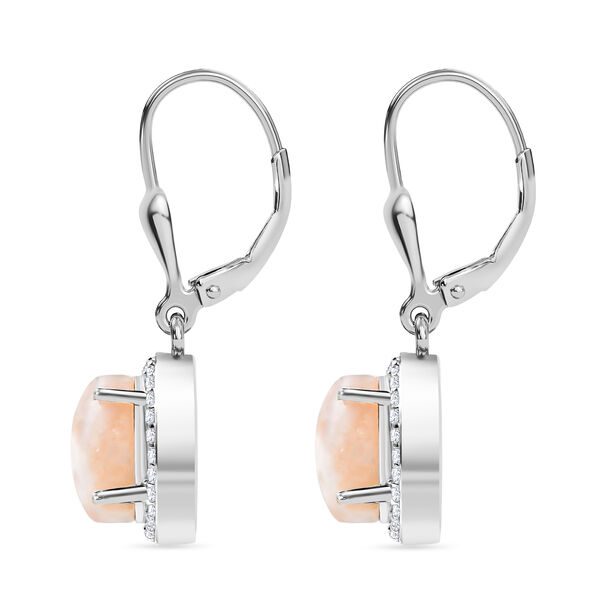 D’joy AA Natrolith, Weißer Zirkon Ohrringe 925 Silber rhodiniert ca. 4.13 ct image number 4