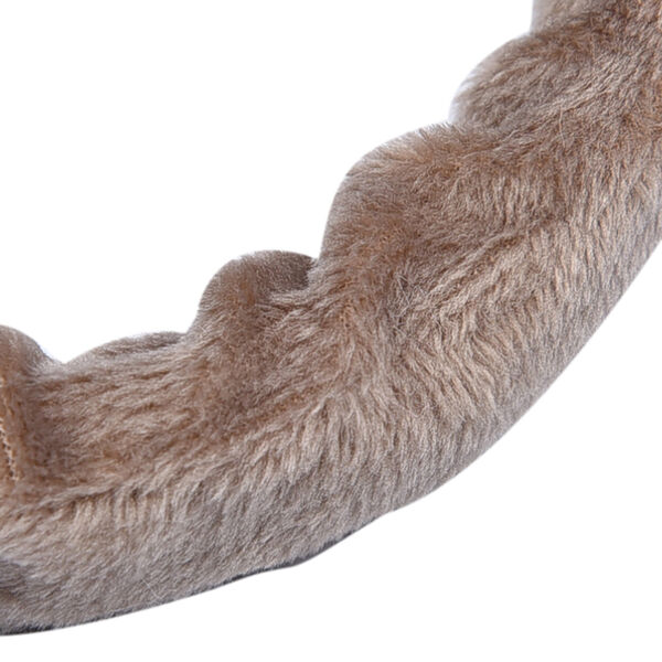 Faltbarer Kunstfell Ohrenschützer, Größe 12x20 cm, Braun image number 2