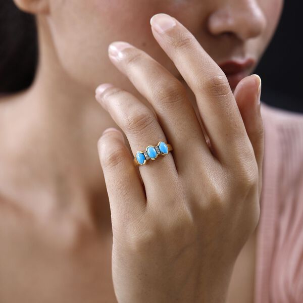 Amerikanischer, natürlicher Sleeping Beauty und Zirkon-Ring -1,55 ct. image number 3