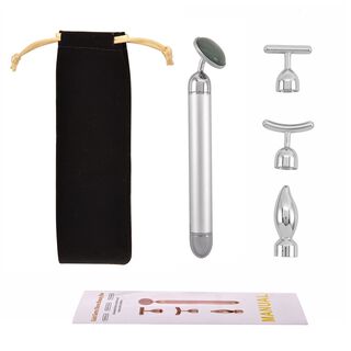 4-in-1 Beauty Bar Gesichtsmassagegerät, grüner Jade,  Größe 15 cm
