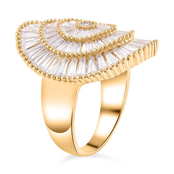 Weißer Zirkonia Ring, (Größe 16.00), goldfarben, ca. 4.00 ct image number 4