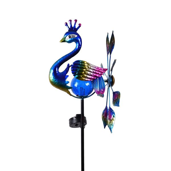 Solarbetriebener Windspinner: Blauer Pfau image number 9