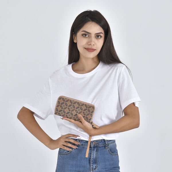 Brieftasche aus Naturkork mit doppelten Fächern und RFID Schutz, 19x10x4 cm, Kaleidoskop image number 2