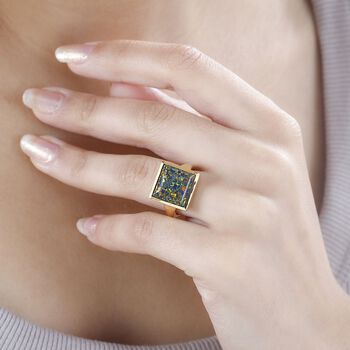 Schwarzer Labor Opal Ring, ca. 3,05 ct