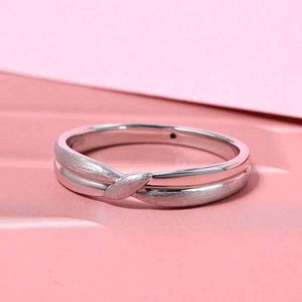 DESIGNER INSPIRIERT - 999 Platin Ring (Größe 19.50) ca. 1,20g image number 1