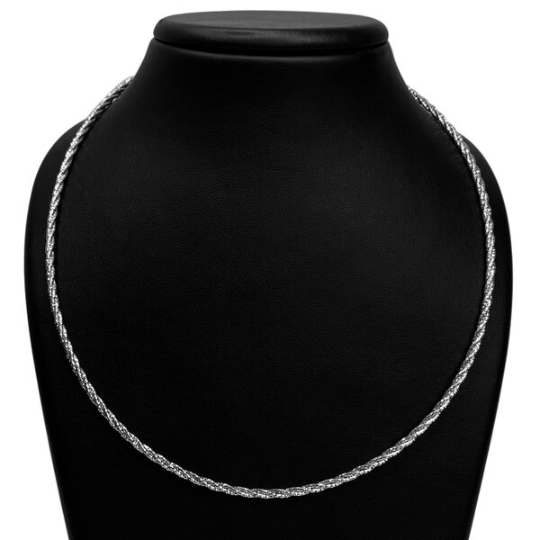 Italienische, gedrehte Omega-Halskette in Silber image number 1